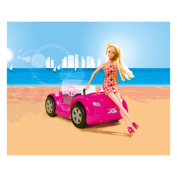 Steffi Love Beach Car Pink Convertible Car Doll Playset NEW - Picture 4 of 4